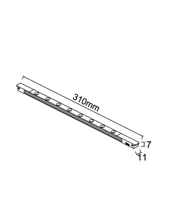 MAGNETO mini * LINEAL LED 6W 110º NEGRO